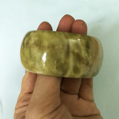 Vòng tay đá tự nhiên bản to cho nữ 3cm nhiều màu cẩm thạch Việt Nam VONGCAMTHACH3CM