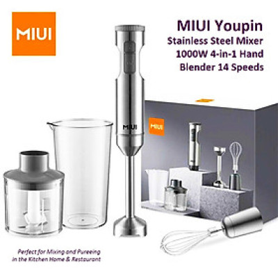 Máy Xay Cầm Tay Đa Năng Cao Cấp MIUI Multiquick 4-In-1 220V 1000W SUS304 14-Speed Chuyên Dùng Cho Quán Ăn Gia Đình