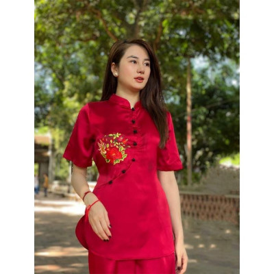 ĐỒ LAM ĐI CHÙA  Tàu Lụa Vải Lụa Tầm