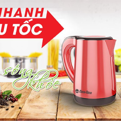 Ấm điện siêu tốc 1,7 lít chính hãng Rạng Đông model RD-AST17P1 màu ngẫu nhiên