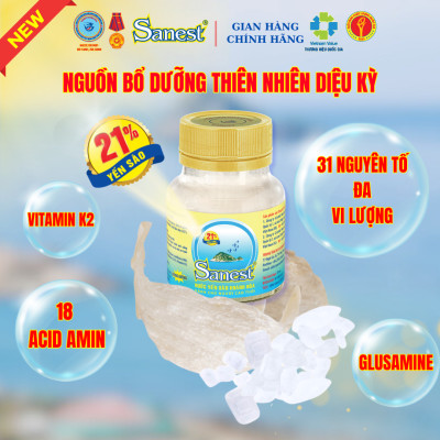  NEW [ Combo 20 lọ] Nước Yến sào Khánh Hòa Sanest 21% - Dành cho Người Cao Tuổi - Không đường