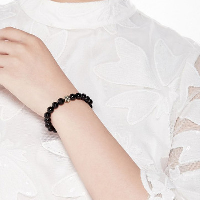 Vòng Tay Đá Obsidian Mix Charm Ngọc Quý Gemstones VT46