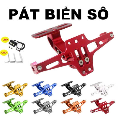 Pát Gập Biển Số Nhôm Hợp Kim Siêu Đẹp, Chống Rung, Hàng Dày Lắp Cho Các Loại Xe Máy