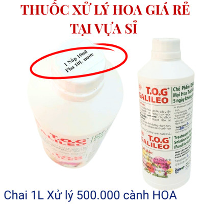 Nước Dưỡng Hoa Tươi Lâu TOG GALILEO nhập khẩu Israel giúp hoa tươi lâu gấp 2 lần và 3-5 ngày không cần thay nước tại nhà vườn, chợ sỉ hoa (1L "đậm đặc" pha 1.000L nước)
