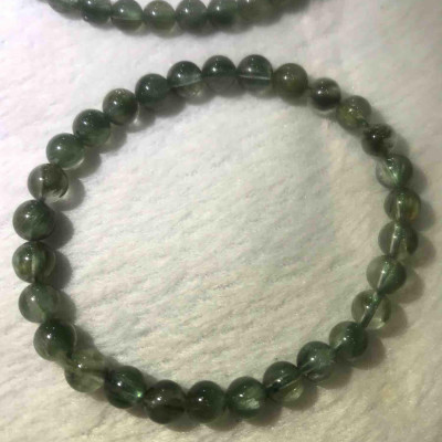 VÒNG THẠCH ANH TÓC XANH SIZE NHỎ 6LY NỮ MỆNH MỘC HỎA