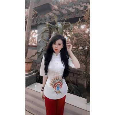ĐỒ LAM ĐI CHÙA Mẫu Chim Công Thêu Cao Cấp