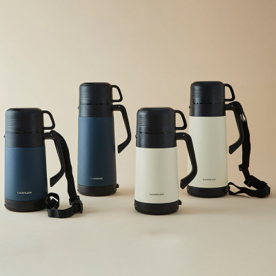 Bình giữ nhiệt LocknLock Easy Outdoor Vacuum Bottle LHC1485 - Có nắp sử dụng được như cốc và dây đeo vai - 1.8L - Hàng chính hãng