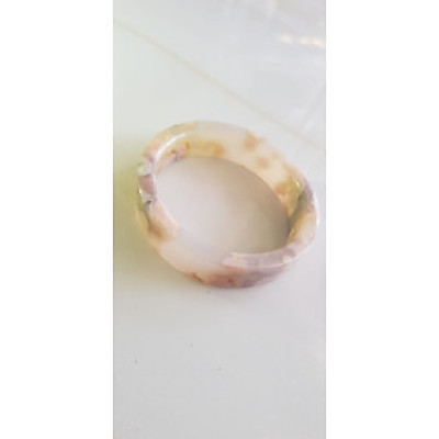 Vòng tay Nữ Mã Não Bản Vuông bông rau câu Ni 50mm x cao 13mm x dầy 5mm Nữ 45kg - 50kg đeo đẹp xinh tay lắm ạ