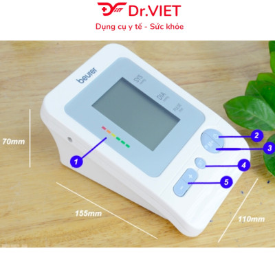 Máy đo huyết áp bắp tay Beurer BM26 Chính hãng - Nhập khẩu Đức, độ chính xác cao, cảnh báo nhịp tim