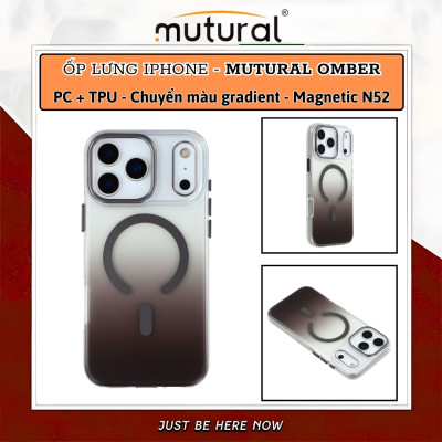 Ốp lưng nhám chống sốc đổi màu Gradient sạc từ tính không dây cho iPhone 17 Pro Max / 17 Pro hiệu Mutural Icesense - Thiết kế sang trong, Viền TPU đệm khí, mặt lưng PC chống ố vàng - Hàng nhập khẩu