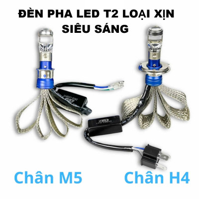 Mẫu Đèn Pha LED Bi Cầu T2 Cao Cấp – Siêu Sáng Lắp Xe Máy Ô Tô Dễ Dàng, Không Cần Độ Chế