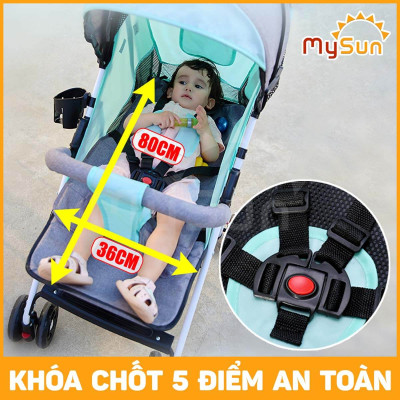 Đã ẩn Xe đẩy nằm ngồi gấp gọn cho em bé sơ sinh 1 2 3 4 tuổi Luxury MySun