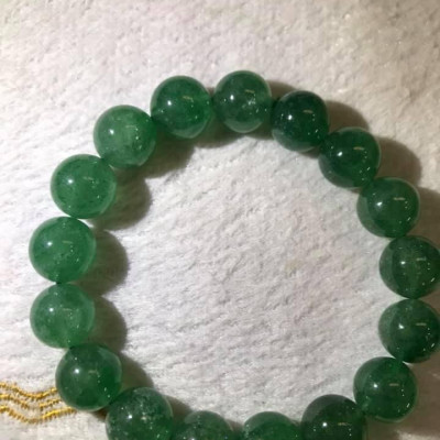 Vòng thạch anh dâu xanh tự nhiên 11ly nữ mệnh MỘC HOẢ