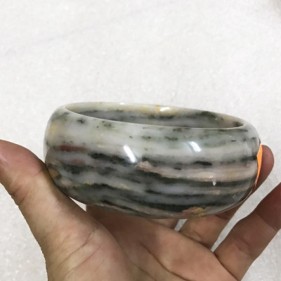 Vòng tay đá thật bản cao vân tím và đa sắc cho mệnh Thổ và Hỏa ( nhiều size)