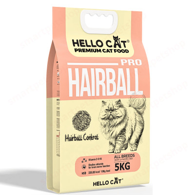 Thức Ăn Cho Mèo Con Và Trưởng Thành Ngăn Búi Lông Hello Cat HairBall Bao Xá 5KG