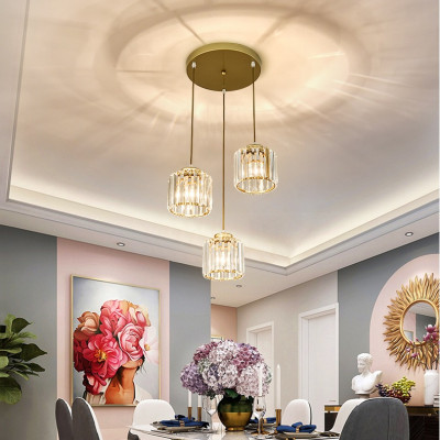 Đèn thả MINA pha lê trang trí hiện đại - kèm bóng LED và đế ốp trần