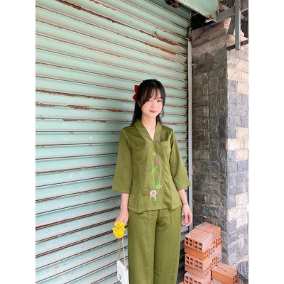 ĐỒ LAM ĐI CHÙA PHÁP PHỤC PHẬT GIÁO Bà Lai Lụa