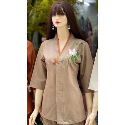 ĐỒ LAM ĐI CHÙA PHÁP PHỤC PHẬT GIÁO Vải Nhập