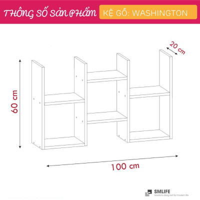 Kệ gỗ trưng bày kiểu dáng thanh lịch SMLIFE Washington