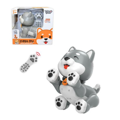 Đồ Chơi Robot Chú Chó Shiba Năng Động Có Điều Khiển - Vecto VTK47/GY - Màu Xám