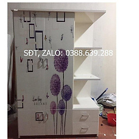 Tủ nhựa đài loan 3D có kệ trang trí New