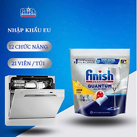 Viên rửa bát Finish Quantum Ultimate 100 tabs loại cao cấp nhất 14 in 1 dùng cho máy rửa bát