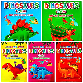 Combo Bộ Tô Màu Thế Giới Khủng Long Dinosaurs