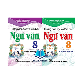 Sách - Combo hướng dẫn học và làm bài ngữ văn 8 - tập 1 + 2