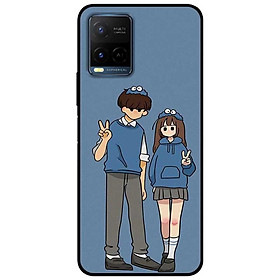 Ốp lưng dành cho Vivo Y21 - Vivo Y21s mẫu Cặp Đôi Say Hi