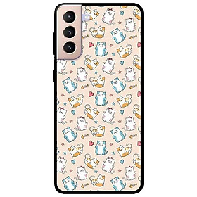 Ốp lưng dành cho Samsung S21 - S21 Plus - S21 Ultra mẫu Họa Tiết Mèo Trái Tim