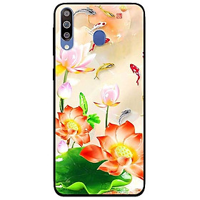 Ốp lưng dành cho Samsung M30 mẫu Sen Đỏ Và Koi