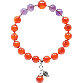 Vòng Mã Não Đỏ Mix Thạch Anh Tím Ngọc Quý Gemstones VT83