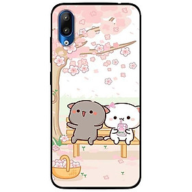 Ốp lưng dành cho Vsmart Star mẫu Cặp Đôi Mèo Hái Hoa