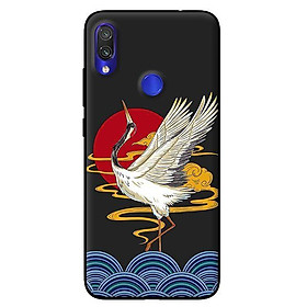 Ốp in cho 	Xiaomi Redmi Note 7 Hạc Bay Nền Đen - Hàng chính hãng