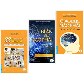 Combo 33 Bài thực hành theo phương pháp Shichida + Bí ẩn của não phải + Giáo dục não phải - FirstNews