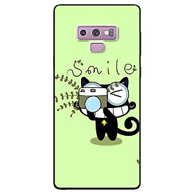 Ốp lưng dành cho Samsung Note 8 - Note 9 - Note 10 - Note 10 Plus mẫu Mèo Xanh Chụp Ảnh