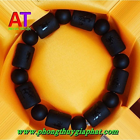 Vòng đeo tay đá núi lửa đốt trúc (Obisidan )