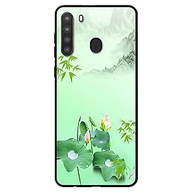 Ốp lưng dành cho Samsung Galaxy A21 mẫu Tranh Sen Đẹp