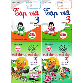 Sách tham khảo- Combo Tập Viết + Vở Viết Đúng, Viết Đẹp Lớp 3 (Dùng Chung Cho Các Bộ SGK Hiện Hành) (Bộ 4 Cuốn)_HA