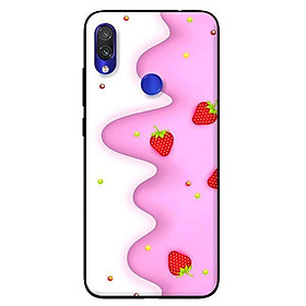 Ốp in cho 	Xiaomi Redmi Note 7 Họa Tiết Dâu - Hàng chính hãng