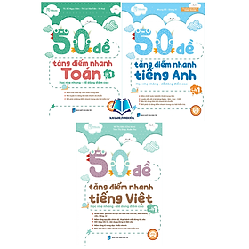 Sách - Combo 50 đề tăng điểm nhanh Toán + Tiếng Việt + Tiếng Anh lớp 1 (MC)