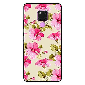 Ốp lưng dành cho Huawei 5t - Mate 20 - Mate 20 Pro mẫu Hoa Bụt Hồng