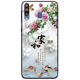 Ốp lưng dành cho Samsung M30 mẫu Chim Cá Nền Hoa Trắng