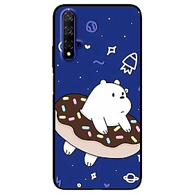 Ốp lưng dành cho Huawei 5t - Mate 20 - Mate 20 Pro mẫu Gấu Trắng Donut