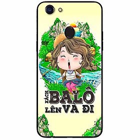 Ốp lưng in cho Oppo F5 Mẫu Xách Balo Lên Nữ