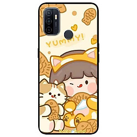 Ốp lưng dành cho Oppo A53 - A93 / F17 Pro - A31 - A8 2019 mẫu Cô Gái Ăn Kem