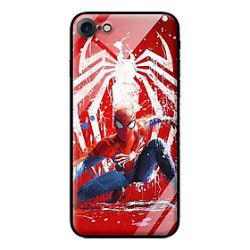 Ốp lưng kính cường lực cho iPhone 8 Người Nhện - Hàng chính hãng