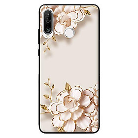 Ốp lưng in cho Huawei P30 Lite Tranh Hoa Nền Trắng - Hàng chính hãng