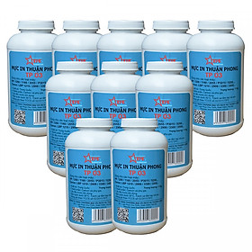 (Bộ 10 chai) Mực đổ Thuận Phong TP03 (170g) dùng cho máy in HP / Canon - Hàng Chính Hãng