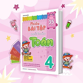 Sách - Phiếu Bài Tập Cuối Tuần Toán 4 - Megabook